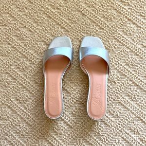 NWT & BOX ~ Gorgeous J. Crew Silver Metallic Sandals